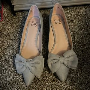 COPY - Gray, bow, kitten heels